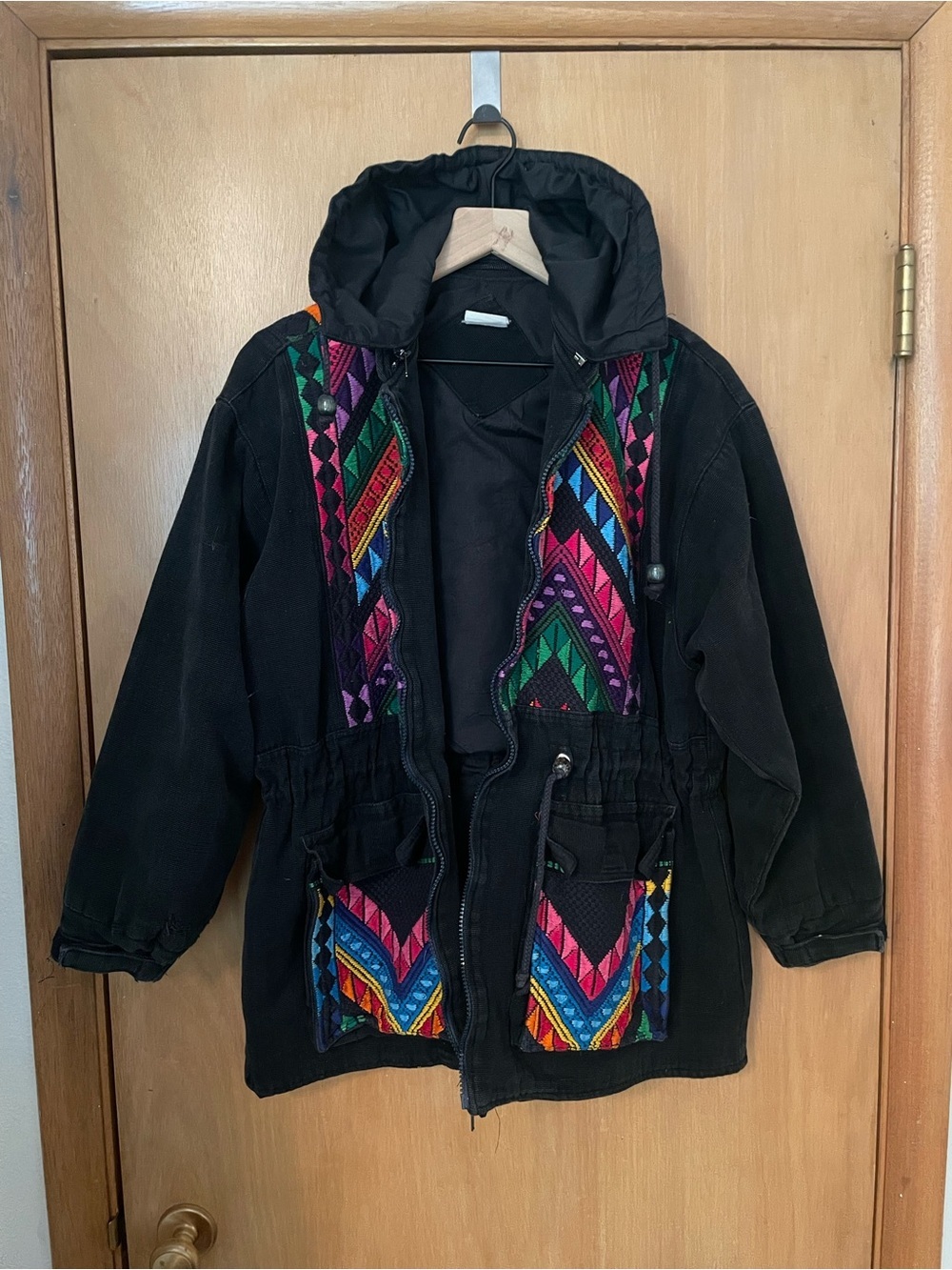 Vintage 90’s Catalina Hippie Festival 🌈 Embroidered Tribal Cotton Jacket Size M